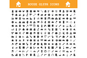 House glyph icons big set