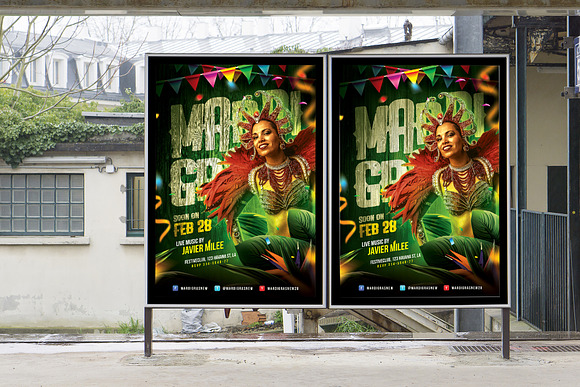 Mardi Gras Carnival Flyer in Flyer Templates - product preview 2