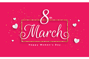 Womens day pink banner