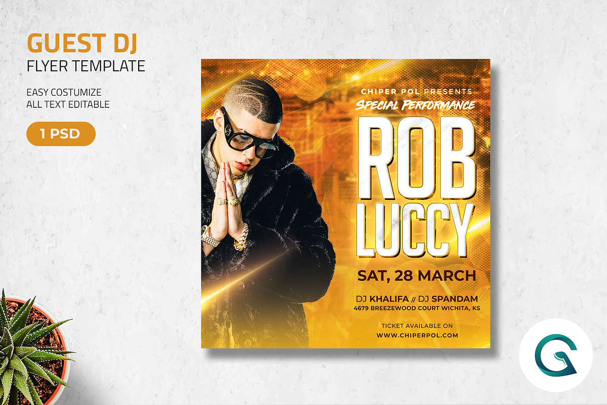 Guest DJ Flyer Template in Flyer Templates - product preview 8