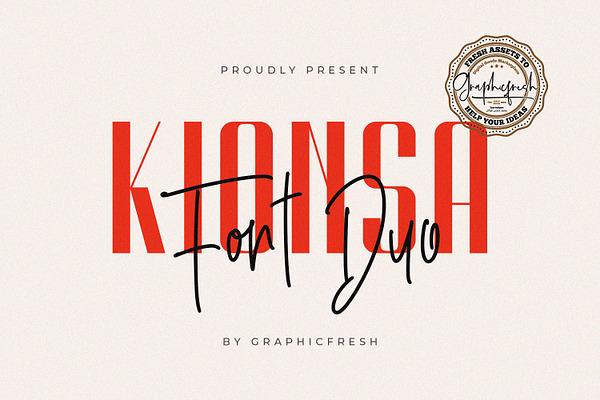Kionsa - Ultra Condensed Font Duo