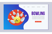 Bowling web vector template