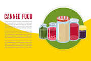 Canned food goods vector illusration
