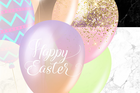 Easter Balloons Clipart in Illustrations - product preview 4