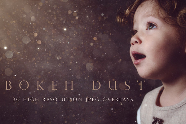 Bokeh dust photographic overlays