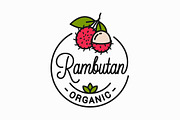 Rambutan fruit logo.