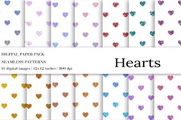 Heart Seamless Patterns in Patterns - product preview 1
