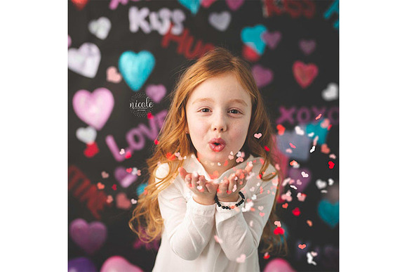 55 Blowing Kisses Confetti Overlays in Objects - product preview 6