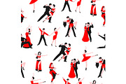 Dancers or dancing party seamless