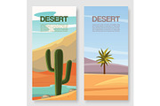 Desert travel vector illutration of
