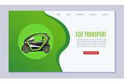 Eco transport e-car ecological