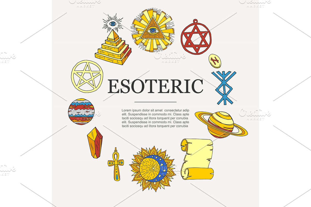 Esoteric symbols and occult objects in Illustrations - product preview 8