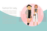 Fashion for ladies vector