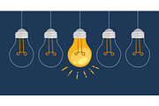 Light bulb, symbol of innovation and