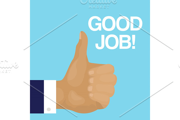 Thumb up vector illustration with