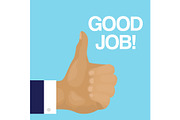 Thumb up vector illustration with