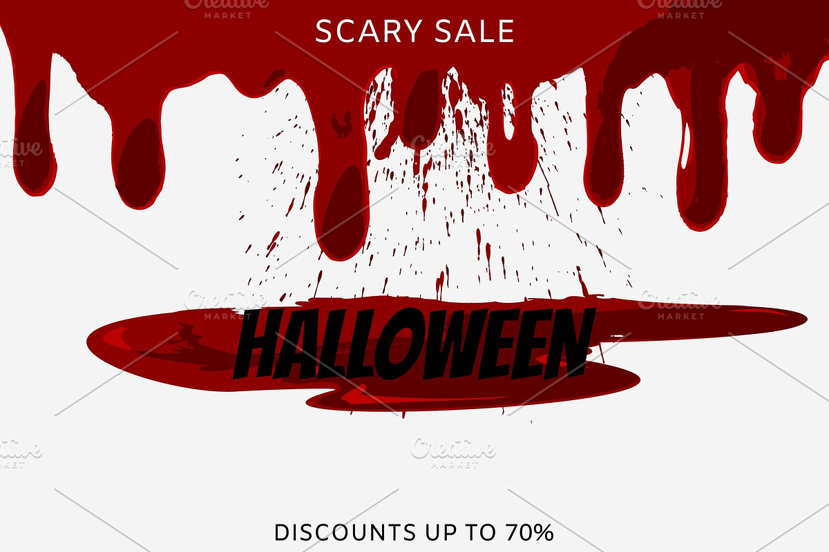Halloween sale inscription on bloody in Textures - product preview 8