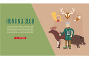 Hunt club web template banner with