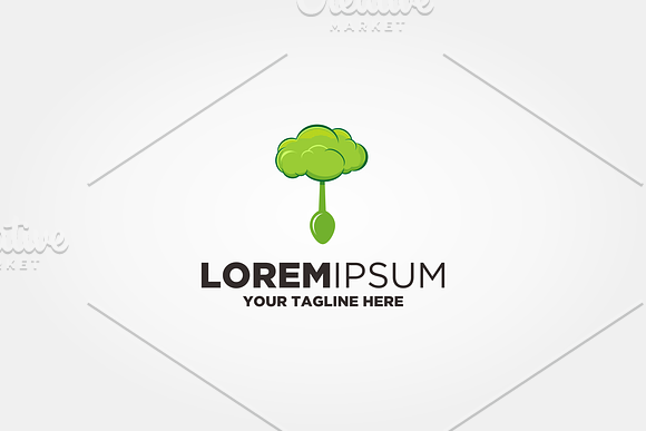 Vegetable Broccoli Spoon logo in Logo Templates - product preview 1