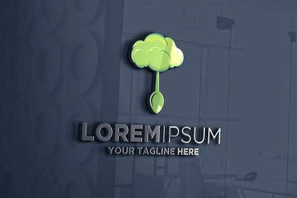Vegetable Broccoli Spoon logo in Logo Templates - product preview 2