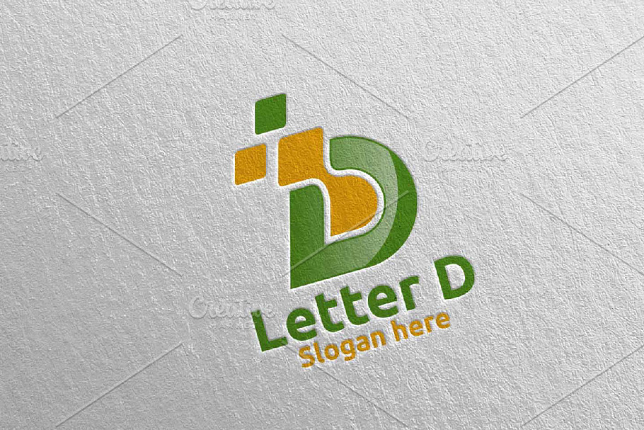Digital Letter D Logo Design 2 in Logo Templates - product preview 8
