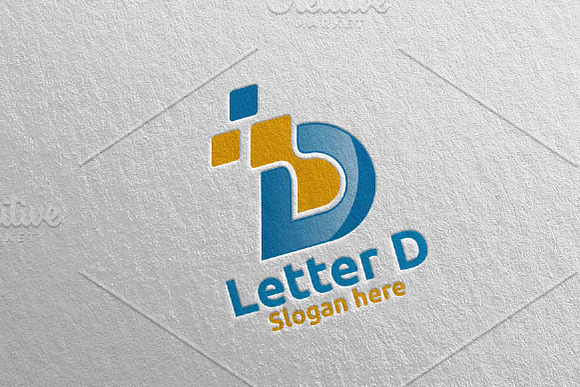 Digital Letter D Logo Design 2 in Logo Templates - product preview 1