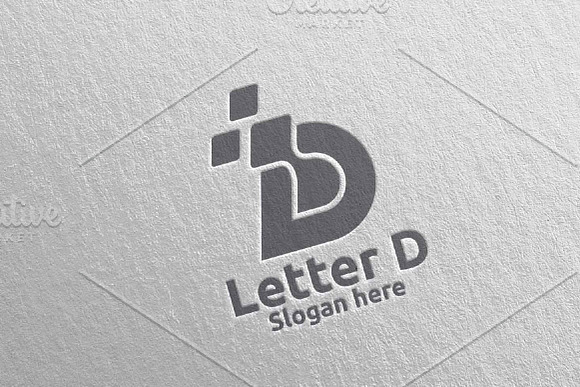 Digital Letter D Logo Design 2 in Logo Templates - product preview 4
