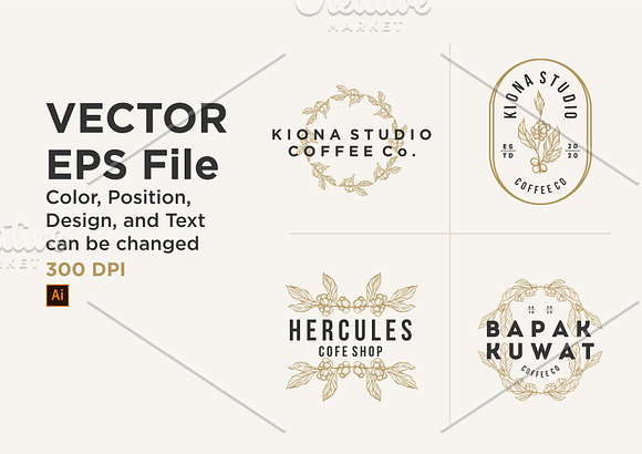 High Quality Coffee Branch and Label in Logo Templates - product preview 3
