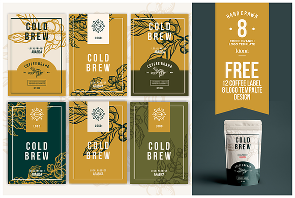 High Quality Coffee Branch and Label in Logo Templates - product preview 5