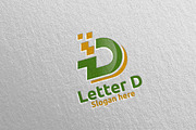 Digital Letter D Logo Design 7