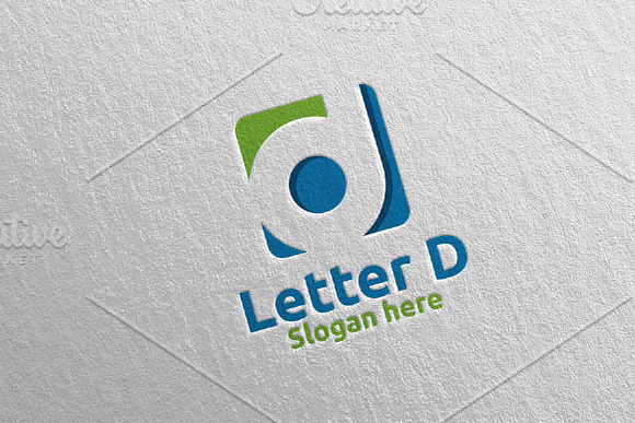 Digital Letter D Logo Design 8 in Logo Templates - product preview 1