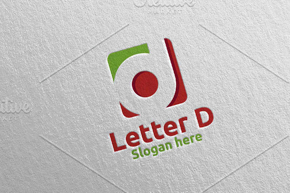 Digital Letter D Logo Design 8 in Logo Templates - product preview 3