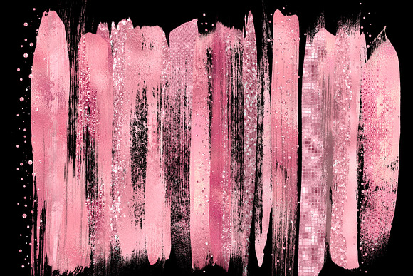Pink Paint Strokes Clipart in Objects - product preview 1