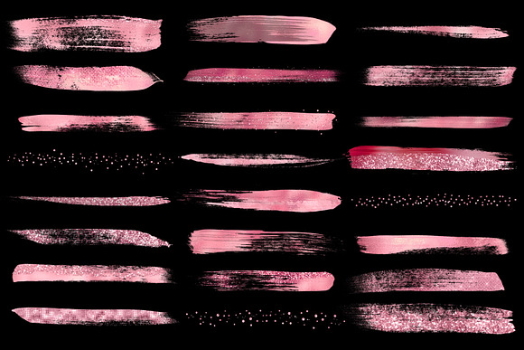Pink Paint Strokes Clipart in Objects - product preview 3