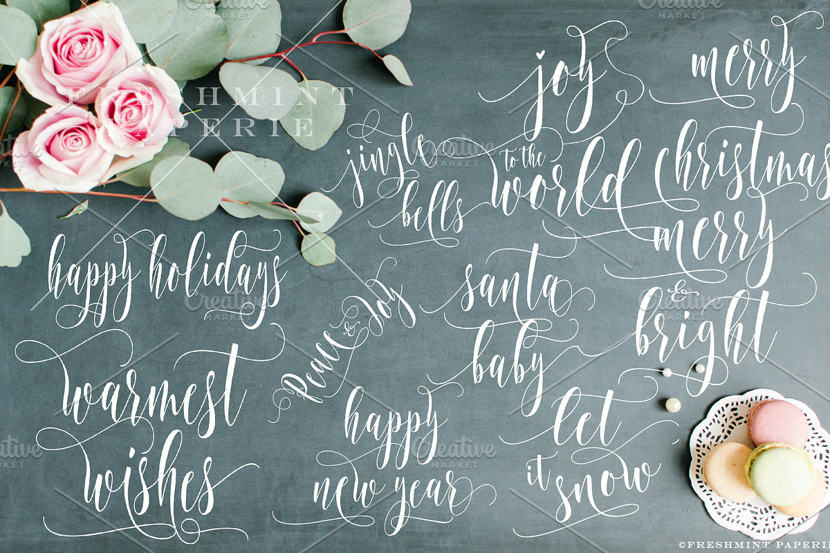 Christmas typography overlays in Objects - product preview 8