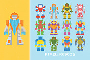 Pixel robots set