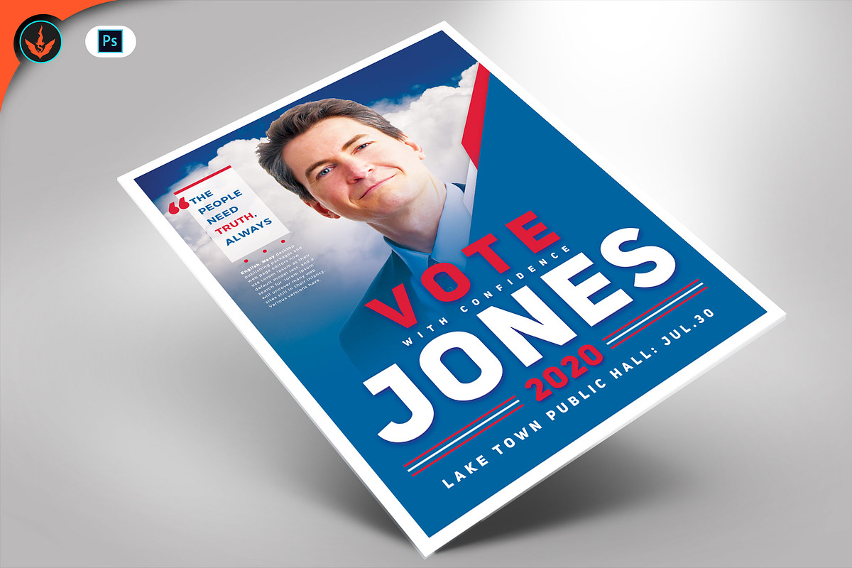 Political Flyer Template 8 in Flyer Templates - product preview 8