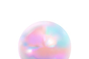 Marble ball with rainbow glare