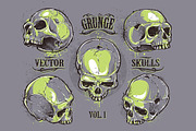 Grunge Skulls Set #1