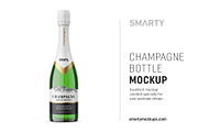 Champagne bottle mockup