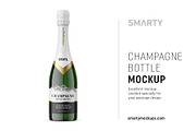 Champagne bottle mockup