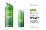 Airless matt cosmetic bottle mockup