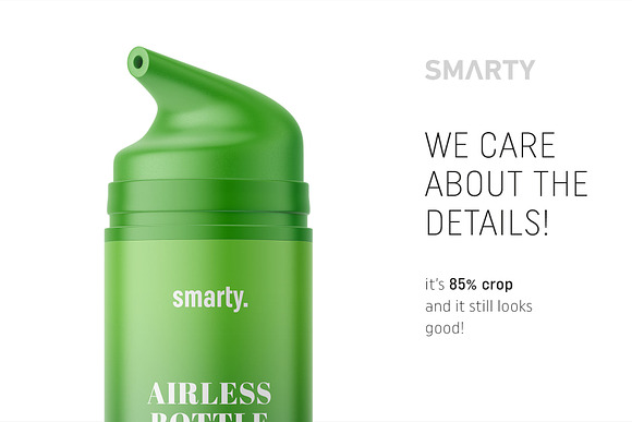 Airless matt cosmetic bottle mockup in Product Mockups - product preview 3