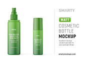 Matt spray cosmetic bottle mockup