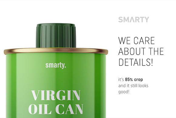 Glossy oil can mockup in Product Mockups - product preview 4