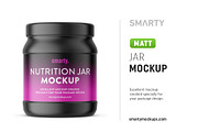 Matt nutrition jar mockup