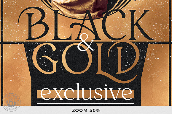 Black and Gold Flyer Template V20 in Flyer Templates - product preview 7