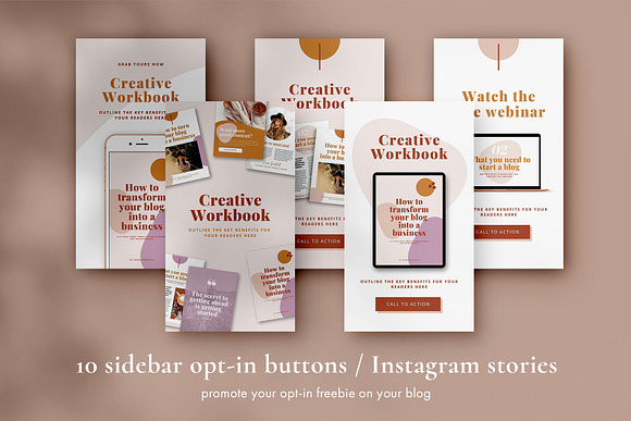 Lead Magnet Marketing Bundle | CANVA in Pinterest Templates - product preview 10