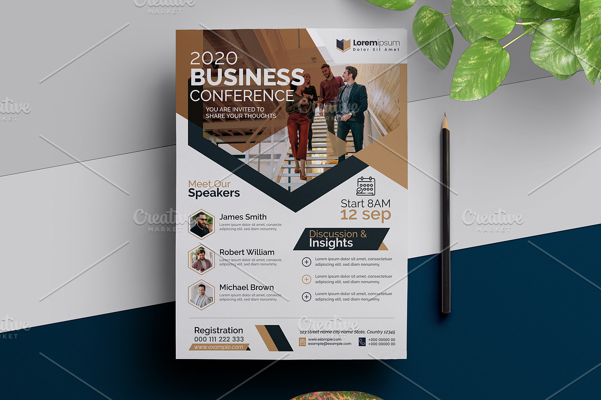 Annual Summit Conference Flyer in Flyer Templates - product preview 8