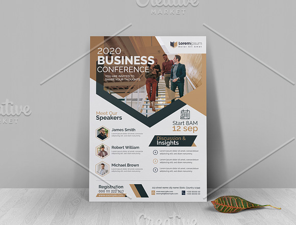 Annual Summit Conference Flyer in Flyer Templates - product preview 1
